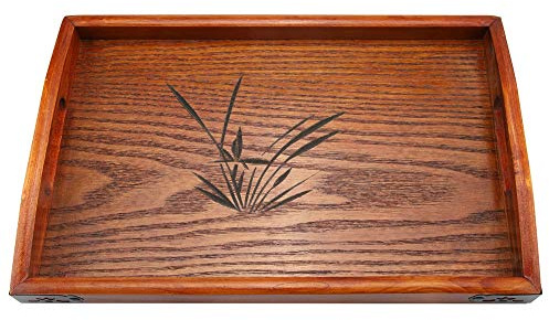 Plateau de Service Rectangulaire en Bois, Grand