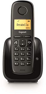 Gigaset A280 - Telefono Cordless - Modalità vivavoce - Display grafico illuminato da 1,5 - Lunga durata di conversazione e standby - 80 contatti - Telefono Facile da Usare, Nero [Versione Italiana]