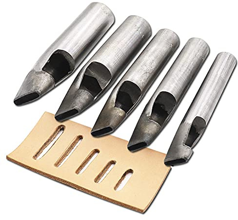 1 Stk. Breite 4 mm Leder Ovalform Locher Ovaler Winkel Abstand Gürtel Stanzwerkzeuge DIY Craft Leder Puncher Loch Bohrwerkzeug, 20 mm x 4 mm