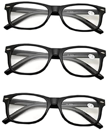 NA JingShu 3 Pack Lesebrille Computer Brillen Sehkorrektur-Lesebrille Scharnier Lesebrillen Sehhilfe Augenoptik Brille Lesehilfe für Damen Herren 4.0