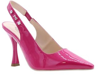 Nero Giardini E409370DE Vernice Fuxia Decoltè Elegante Lucido Aperto per Donna Tacco Alto (Taglia 39)