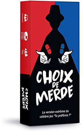 Oh Happy Games Choix de M*rde – Le “Tu Préfères” Version Extrême – Dilemmes Impossibles & Humour Noir – Jeu de Société Adulte – Soirées Entre Amis – Jeu d’Ambiance Cultissime | Des dilemmes absurdes et gênants à trancher entre potes – 300 cartes, parties de 20 min – soirée, apéro & cadeau fun