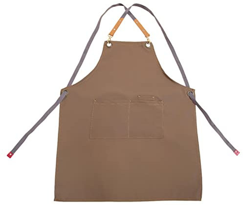BATTTX Arbeiter Werkzeug Tool Schürze Canvas Einstellbare Arbeitsschürze Mit Großen Taschen for Ingenieure Tischler Handwerker Fit for Küche, Garten, Keramik, Handwerk Werkstatt