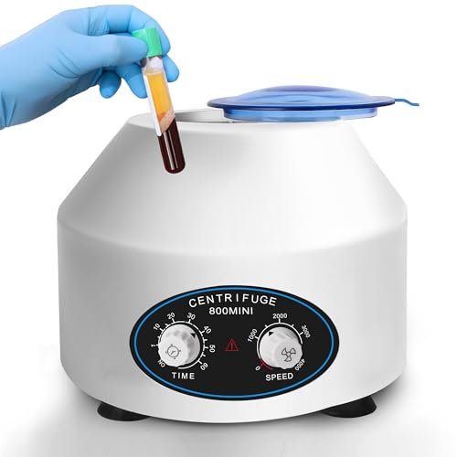 SJ 800min 6x10ml Centrifugeuse Laboratoire, Professionnelle Centrifugeuse PRP Plasma avec 4000rpm, 1685xg Centrifugeuse de Laboratoire
