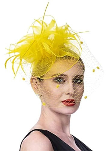 Kopfschmuck Fascinator Damen Elegant Fascinator Haarreif Für Hochzeit Cocktail Pillbox Schleier Hut Headband with Hat Cocktail Tee Party Hut