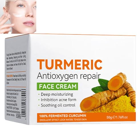 KOAHDE Crème Éclaircissant Curcuma Visage,Crème Hydratante Curcuma Visage,Crème Anti-Rides Curcuma,Crème Anti-âge Curcuma,Crème Réparatrice Curcuma Visage,Crème Curcuma Éliminateur de Taches Brunes