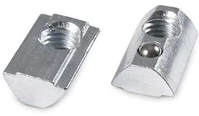 50 Stück Nutenstein 8 St. M4 M5 M6 M8 für Aluprofil Nut 8 item kompatibel | T-Nutensteine | Schrauben | Muttern (M5-50 Stück)