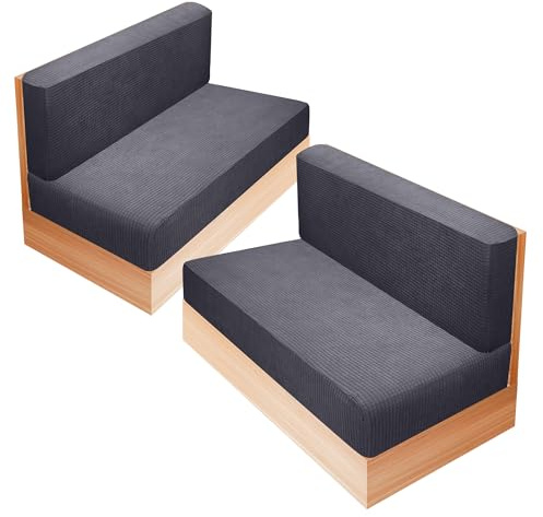 UCandy RV Dinette Cushion Covers, Camper Cushion Slipcover Stretch Sofa Chair Cover Furniture Protector for RV Camper Car Bench Backrest Covers & Bench Covers (Gray)