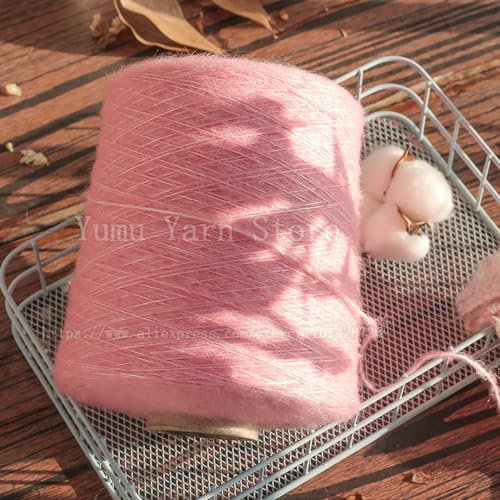 UZAMIRLEX Leichtes, hypoallergenes Doppelstrick-Häkelgarn zu 500 g/1 Stück superweiches warmes Häkel-Kaschmir-Mohair-Garn Handstrickwolle Acryl Anti-Pilling-Pullover-Schal-Faden(No.112)