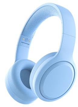 Xunpuls Kids Bluetooth Headphones,Foldable On Ear Wireless Headphone,Stereo Sound with MIC,10H Playtime,Bluetooth 5.3,Kids Wireless Headphones Over Ear for Kid Adult School Online Class (Blue)
