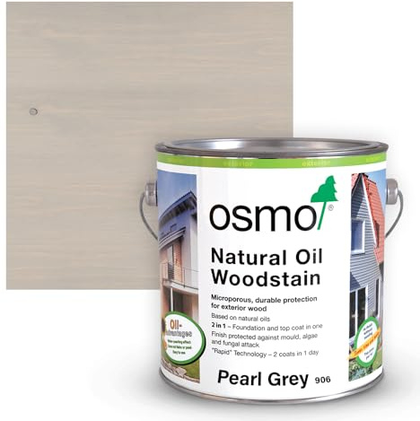 Natural Oil Woodstain Matt (906 - Pearl Grey, 750ml)