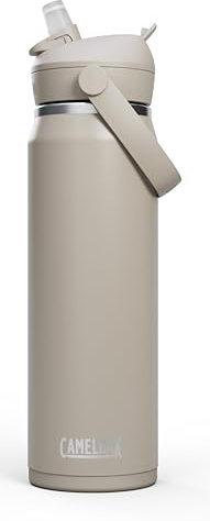 Camelbak THRIVE FLIP STRAW VSS 25OZ Trinkflasche Sport – vakuumisolierter Edelstahl – hält Getränke stundenlang eiskalt – einfaches Flip-and-Sip-System – Stone, Größe: OS