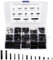 Tunejoy 390 Pièces Goupilles élastiques Assortiment de Goupille élastique Goupilles Fendues en Acier au Manganèse M1.5 M2 M2.5 M3 M4 M5 M6