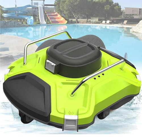 Limpiafondos Inteligentes Inalámbricos, Robot Limpiador de Piscinas que Escala la Pared, para Piscinas Elevadas y Enterradas, Aspirador de Piscina Totalmente Automático para Escenarios Subacuáticos