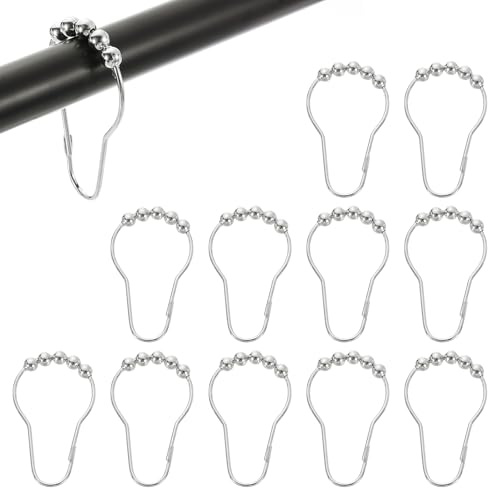 QUARKZMAN 12 Piezas Anillos Rodantes De Bolas Metálicas Color Blanco Níquel