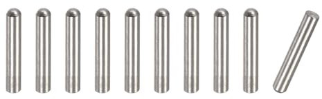 sourcing map Spine per tasselli da 3 x 10 mm, 10 pezzi in acciaio inossidabile 304 a testa tonda piatta smussata con estremità smussata, perni per letti a castello e mensole, elementi di fissaggio