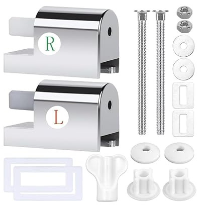 2 Set Bisagras Tapa Wc Roca,WC Asiento Bisagras Tapa,Kit de Bisagras Tapa WC ,WC Bisagras de Aleación de Reemplazo,ABS Bisagras de Asiento de Inodoro de Aleación de Zinc para Bisagras Asientos