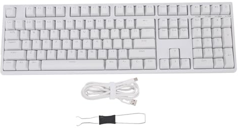 Teclado mecánico de 3 Modo Hot Swappable, 108 Clave Bluetooth Wired 5.0 2.4GHz Switches Azules RGB Batería 3000MAH Batería Multi -Dispositivo Teclado mecánico (White)