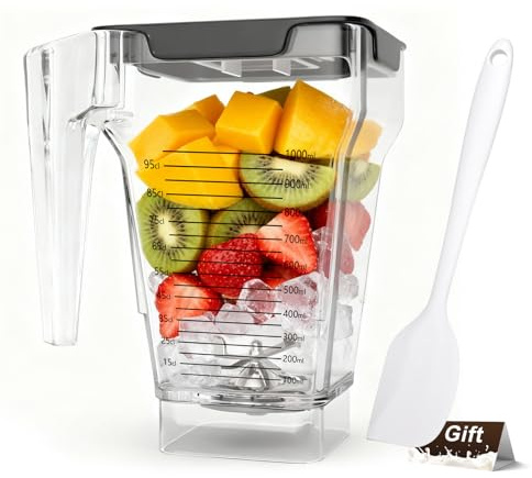 75 oz Blender Jar for Blendtec Four-sided Blender Pitcher Replacement | Fits for Blendtec Blenders All Models - 32 oz Blending Capacity | Dual Stainless Blade