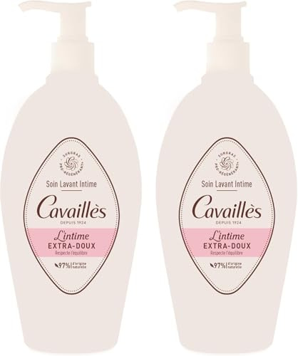 ROGÉ CAVAILLÈS | Soin lavant intime extra-doux | Nettoyant doux sans savon | Extraits de calendula | 97% d'ingrédients d'origine naturelle | Testé gynécologiquement | Flacon recyclé | Lot de 2x 250ml