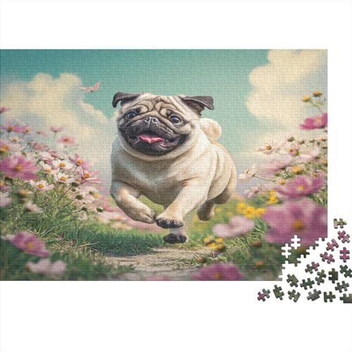 Carlino Puzzle 1000 Pezzi per Adulti Prato Fiorito Gioco di Puzzle 1000 Pezzi Relax Famiglia Regalo 52x38cm/1000pcs