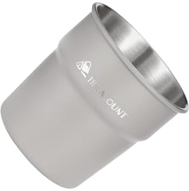 mophrati Mug de randonnée Portable en Acier de qualité Gris 8x8cm
