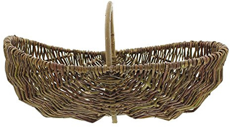 FRANK FLECHTWAREN Dekoleidenschaft Korb Holzbügel, groß | 57 x 34 x 22 cm, GH 30 cm