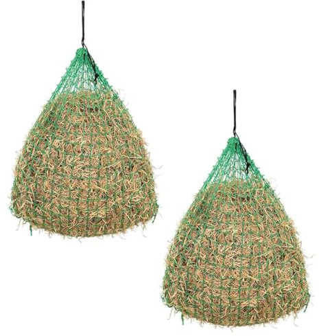 vidaXL 2X Heunetz Futternetz Heusack Pferd Pony Stall engmaschig 0,75x0,5 m PP
