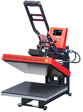 Secabo TC5 Smart Transferpresse (38cm x 38cm) – Professionelle modulare Klapppresse mit Bluetooth & App-Steuerung – Digitale Heißpresse für Textildruck, Sublimation & DTF – 38x38 cm Arbeitsfläche