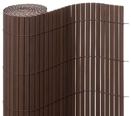 Ventanara® Sichtschutzmatte PVC Sichtschutzzaun Sichtschutz Windschutz für Garten Balkon Terrasse (180 x 500 cm, Braun)