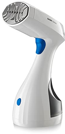 Reliable Dash 150GHB Portable Garment Steamer,Handheld Steamer with Fabric Brush, Light Weight Travel Steamer with Continuous Steam and Auto Shut-off, Shirt, Pants & More (White)