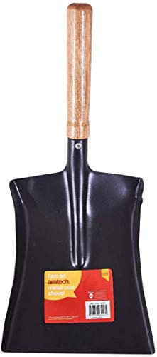 Unibos Metal Coal Hand Shovel with Wooden Handle for Scooping Coal and Ashes