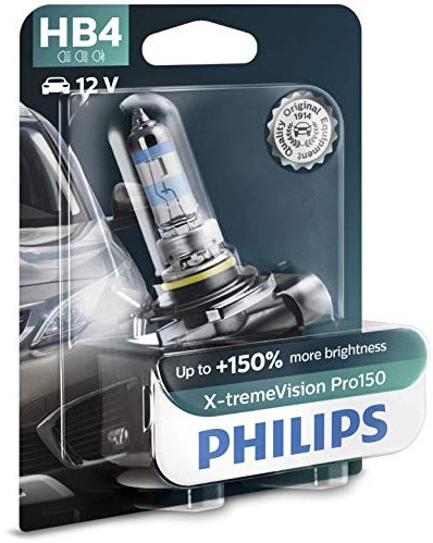 Philips X-tremeVision Pro150 HB4 lampadina fari auto +150%, blister singolo