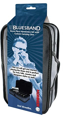 HOHNER Bluesband 7er Pack, Schlüssel von G, A, B, C, D, E und F mit Etui (1501/7)