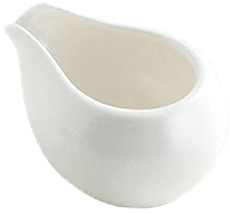 CHENMIAOMIAO Sauce Boat Gravy Bowl Ceramic Milk Jug Gravy Boat 100ml Coffee Small Milk Cup Suitable for Household Multifunctional Soy Sauce Pitcher 3 Pieces pour ladle (Color : White)