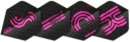 Unicorn Ultrafly Slang Dart-Flights, krankes rosa Design, Standard-Plus-Form, Ultra-strapazierfähiges 100-Mikron-Polyester-PET