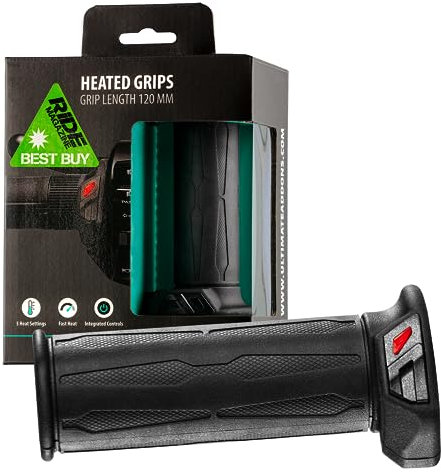 Ultimateaddons Heated Motorcycle Grips with Integrated Switch and 5 Temperature Settings - Size 120mm