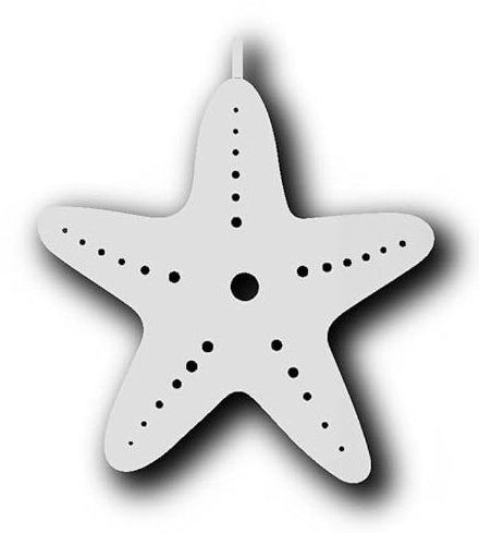 ARTTEC Seestern klein (Anhänger) (Edelstahl) - hochwertige Gartendeko aus Metall - Edelstahldeko für Garten, Balkon & Terasse - Metall Gartenstecker - Made in Germany