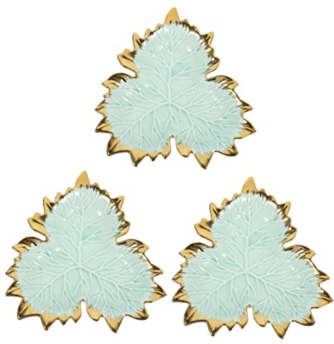 OQHAIR 2pcs Plateau de Fruits Moule à gâteau Plateaux de Bureau Plateau d'accessoires Assiettes à dîner Assiette à pâtes Feuille Bijoux Bol Pratique Bijoux Assiette entrée Divers Assiette