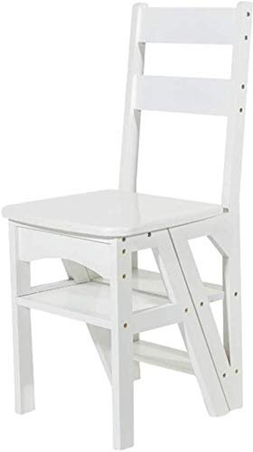 KAZUP Indoor-Kletterhocker, klappbare Stufen, Faltbarer Tritthocker, Leiterhocker, Indoor-Treppenstuhl, tragbares Blumenregal/Schuhbank/Aufbewahrungsregal/Braun (weiß)