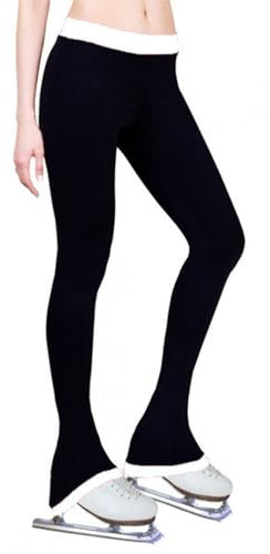 YOYOBABY Eiskunstlauf-Hose Für Damen Warme Yoga-Hose Für Damen Hochelastische Eislauf-Hose Eislauf-Tanz-Wettkampf-Trainingshose,002,XXL
