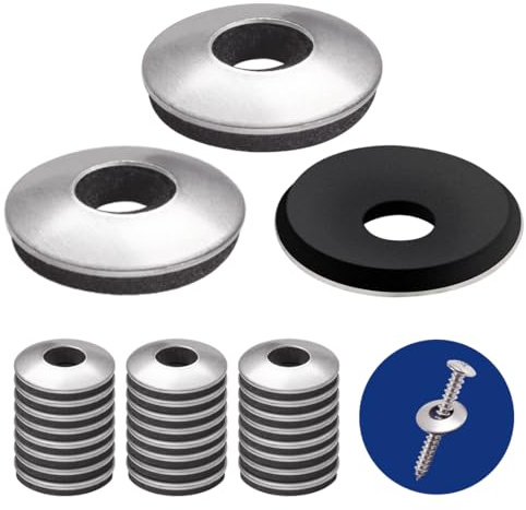 BOUMVID Arandelas de Sellado Adheridas con EPDM, 50 Piezas M6.3 x 16mm Arandela Goma Selladas con Respaldo de Neopreno Acero Inoxidable, para Tornillos Autorroscante