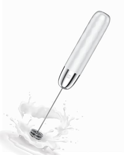 Maestri House Espumador de Leche, Recargable Espumador Leche Electrico con Agitador de Acero Inoxidable, Mini Batidor Electrico para Café, matcha, Lattes, capuchino, LunaFro Mini (Sin Soporte)