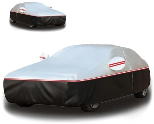 Autoabdeckung Vollgarage für A𝐮di A3 Limousine 8V 2016-2020(445,8x179,6x141,6cm),Regen-und schneesicher,wärmeisolierend und flammhemmend,hochtemperaturbeständig,alterungsbeständig