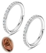 Morfetto Helix brosk örhängen Conch piercing smycken 18G 16G 316L kirurgiskt stål ringar segment gångjärn septum näsring daith rook tragus creoler helix piercing 6/8/10 mm, Rostfritt stål