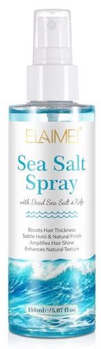 Sea Salt Spray, Sea Salt Spray per capelli da uomo, spray sale marino per uomini, consistenza volumizzante, sale marino con Kelp, aloe vera ed estratto di alghe rosse, 150 ml
