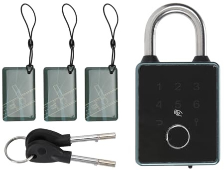 Candado Inteligente con Contraseña y Huella Digital, Seguridad Digital, a Prueba de Robo, Resistente Al Agua, Cerradura Electrónica de Entrada sin Llave para Puerta de Valla Al
