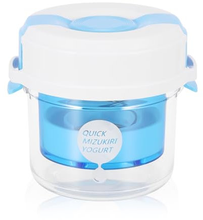 Yogurt Maker Strainer, Adjustable Yogurt Strainer with 225 Fine Mesh Bag, 1350ML Capacity Bowl, Leak-Proof, Versatile Transparent Juice Filter for Thick Greek Yogurt, Soybean, Milk (Blue)