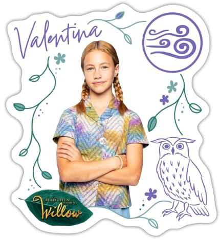 Ein Mädchen Namens Willow Valentina Und Eule Sticker Aufkleber