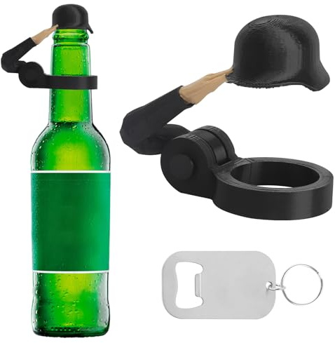 ZMDMAH Bierflaschenhelm mit Soldatengruß, Wiederverwendbar Staubdicht Dekorative Flaschenverschluss Soldier Salute Bierflaschenhelm, Bierflaschenverschlüsse für Bier Limonaden oder Trinkflaschen
